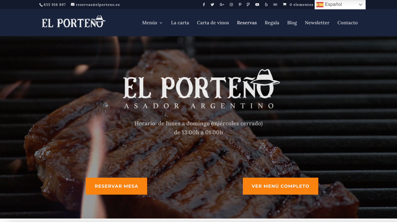 Diseño web para restaurante Valencia