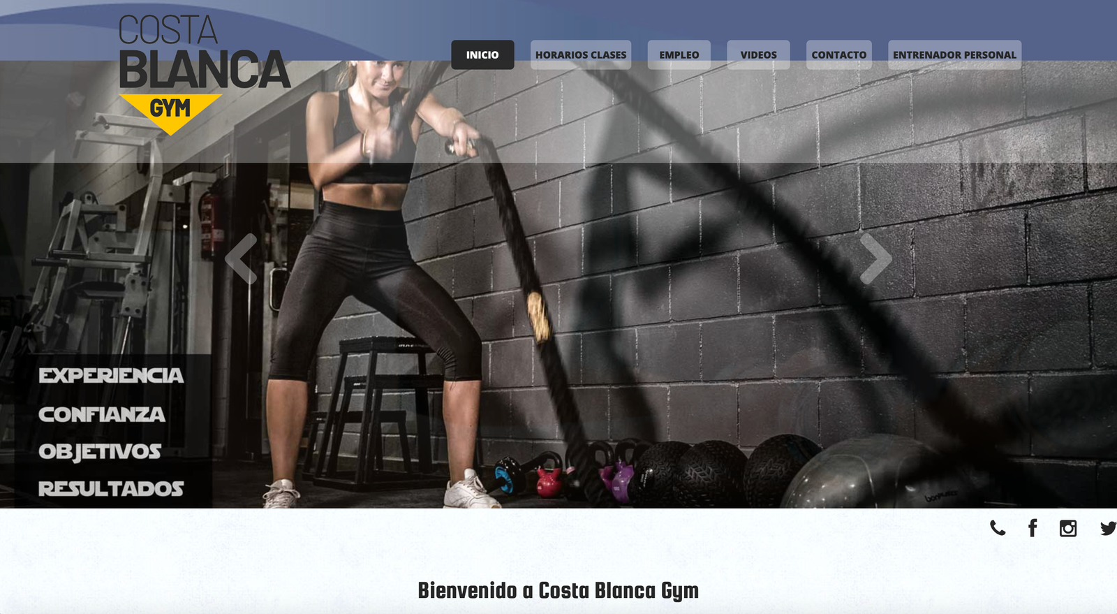 Diseño web para gimnasios en Alicante