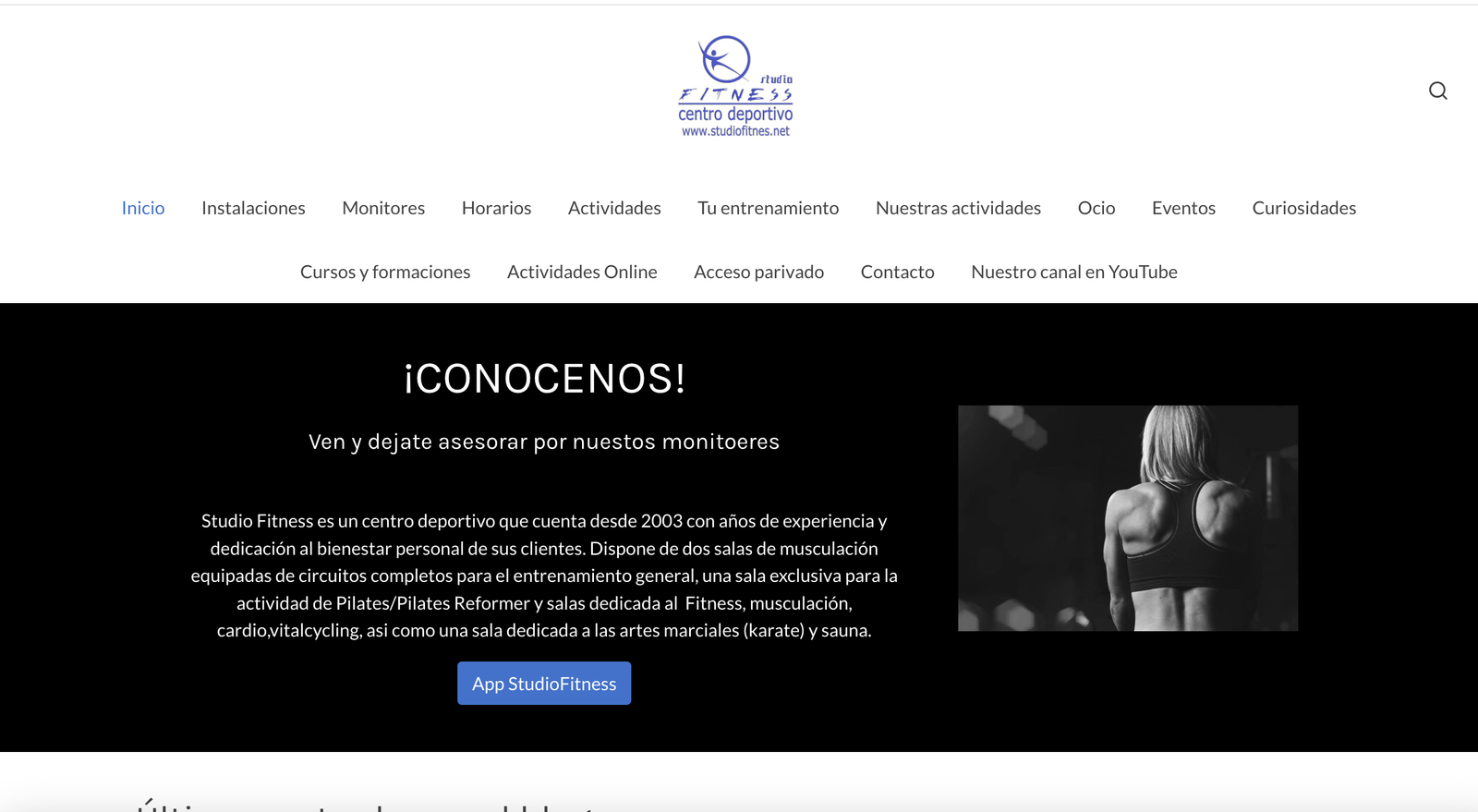 Diseño web para centro fitness alicante