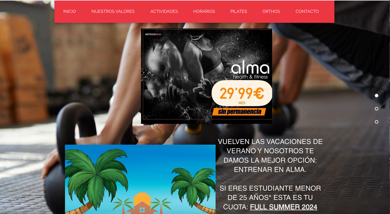 Diseño web alicante para gimnasios